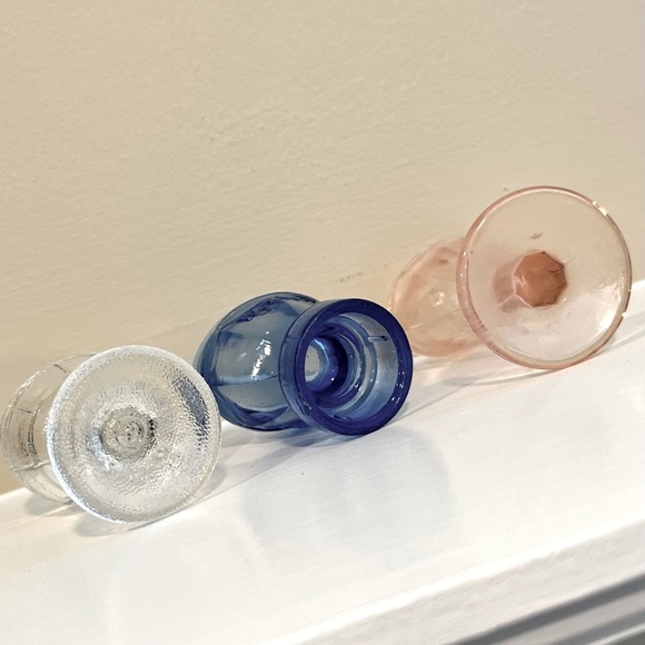 Vintage Eye Wash Cups Set of Two Clear and Light Pink - Picture 10 of 13